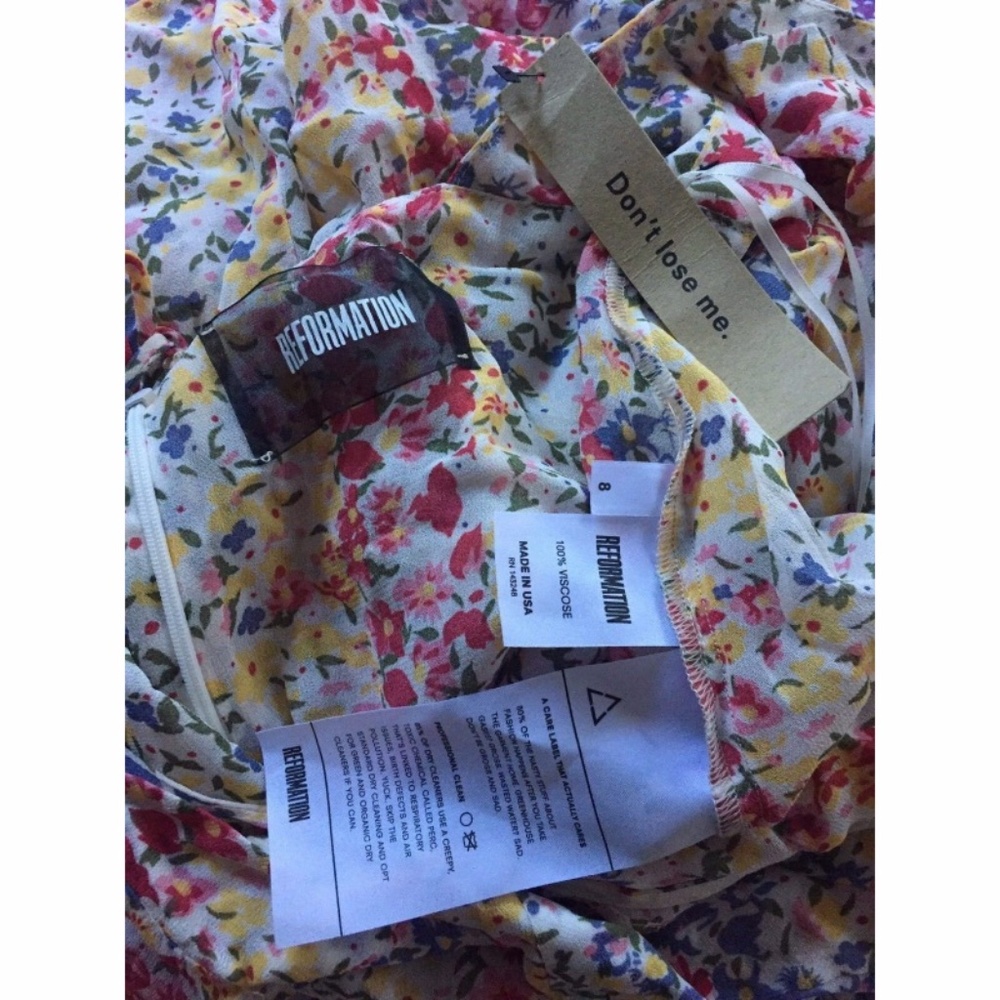 Reformation Issa Floral Printed Ruffle Mini Dress - Picture 6 of 6